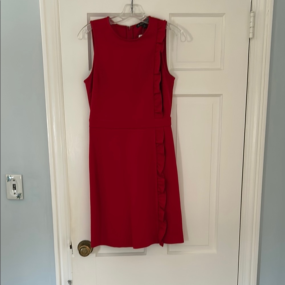 Brooks Brothers Red Sheath Midi Dress Cocktail